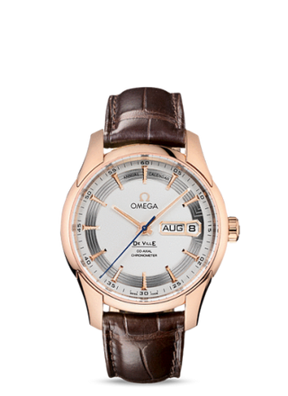 Omega - 431.63.41.22.02.001  De Ville Hour Vision Co-Axial Annual Calendar Red Gold / Silver / Alligator