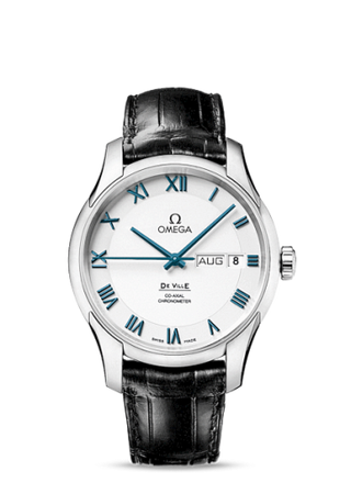 Omega - 431.93.41.22.04.001  De Ville Co-Axial Annual Calendar Platinum / White