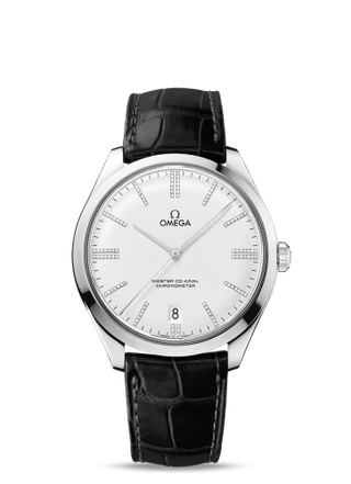 Omega - 432.53.40.21.52.001  De Ville Trésor Master Co-Axial White Gold / Silver Diamond