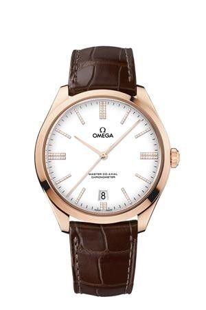 Omega - 432.53.40.21.54.001  De Ville Trésor Master Co-Axial Sedna Gold / White Enamel Diamond