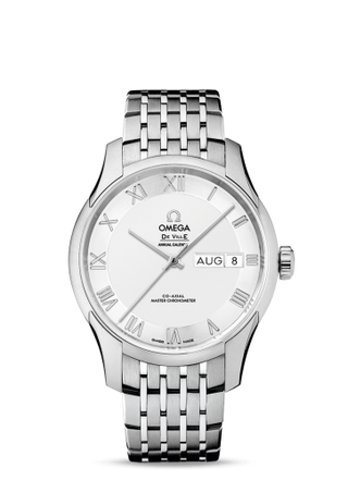 Omega - 433.10.41.22.02.001  De Ville Hour Vision Master Chronometer Annual Calendar Stainless Steel / Silver / Bracelet