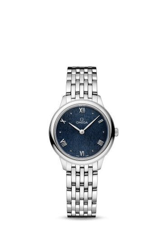 Omega - 434.10.28.60.03.002  De Ville Quartz 27.5 Stainless Steel / Blue / Bracelet