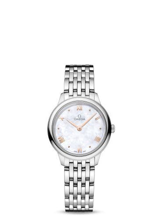 Omega - 434.10.28.60.05.001  De Ville Quartz 27.5 Stainless Steel / MOP / Bracelet