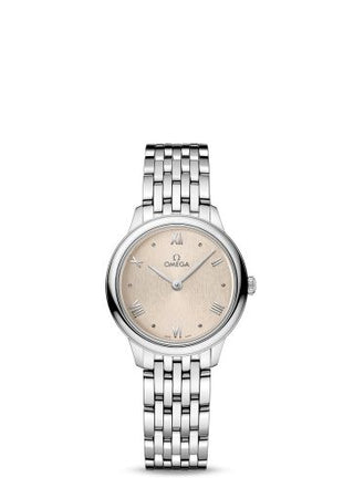 Omega - 434.10.28.60.09.001  De Ville Quartz 27.5 Stainless Steel / Beige / Bracelet