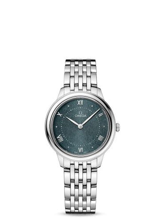 Omega - 434.10.30.60.10.001  De Ville Quartz 30 Stainless Steel / Turqouise / Bracelet