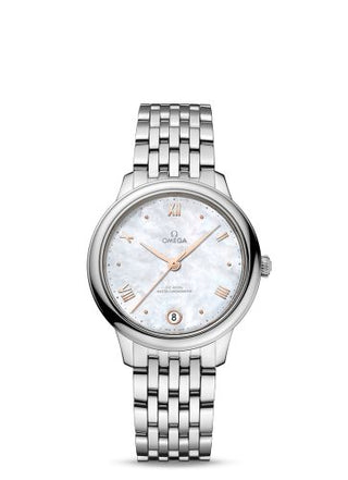 Omega - 434.10.34.20.05.001  De Ville Master Chronometer 34 Stainless Steel / MOP / Bracelet