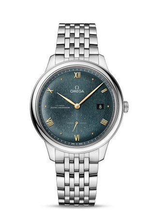 Omega - 434.10.41.20.10.001  De Ville Small Seconds Master Chronometer Stainless Steel / Turquoise / Bracelet