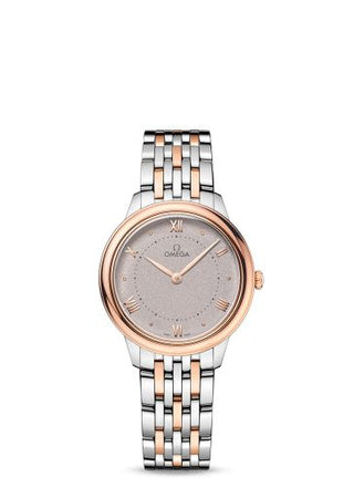 Omega - 434.20.30.60.02.001  De Ville Quartz 30 Stainless Steel - Sedna Gold / Grey / BRacelet