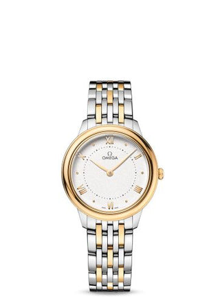 Omega - 434.20.30.60.02.002  De Ville Quartz 30 Stainless Steel - Yellow Gold / White / Bracelet