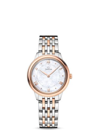 Omega - 434.20.30.60.05.001  De Ville Quartz 30 Stainless Steel - Sedna Gold / MOP - Diamond