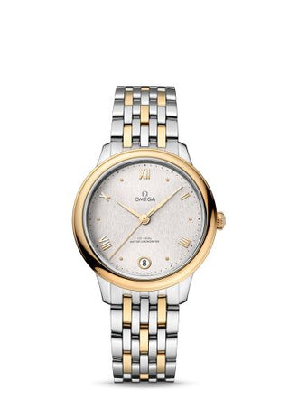 Omega - 434.20.34.20.02.002  De Ville Master Chronometer 34 Stainless Steel - Yellow Gold / Silver / Bracelet