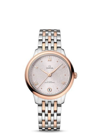 Omega - 434.20.34.20.02.003  De Ville Master Chronometer 34 Stainless Steel - Sedna Gold / Rose / Bracelet