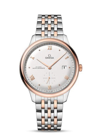 Omega - 434.20.41.20.02.001  De Ville Small Seconds Master Chronometer Stainless Steel - Sedna Gold / Silver / Bracelet