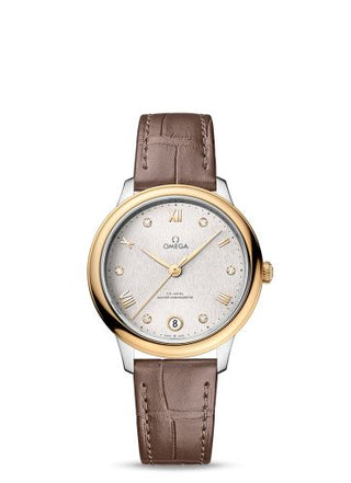 Omega - 434.23.34.20.52.002  De Ville Master Chronometer 34 Stainless Steel - Yellow Gold / Silver - Diamond