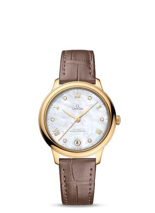 Omega - 434.53.34.20.55.002  De Ville Master Chronometer 34 Yellow Gold / MOP - Diamond