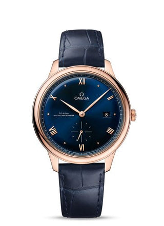 Omega - 434.53.41.20.03.001  De Ville Small Seconds Master Chronometer Sedna Gold / Blue