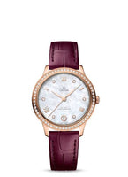 Omega De Ville Master Chronometer 34 Sedna Gold - Diamond / Burgundy - Diamond / Bracelet (434.58.34.20.55.001)