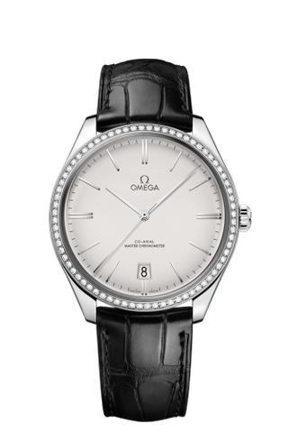 Omega - 435.18.40.21.02.001  De Ville Trésor Master Chronometer Stainless Steel / Diamond / Silver