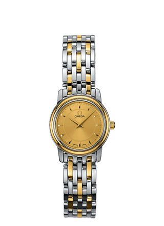 Omega - 4370.11.00  De Ville Prestige Quartz 22 Stainless Steel / Yellow Gold / Champagne / Bracelet