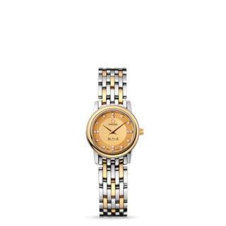 Omega - 4370.16.00  De Ville Prestige Quartz 22 Stainless Steel / Yellow Gold  / Champagne / Bracelet