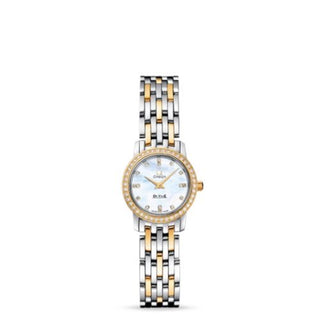 Omega - 4375.57.00  De Ville  Prestige Quartz 22 Two Tone Diamond / MOP / Bracelet