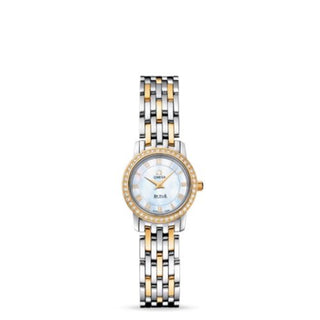 Omega - 4375.71.00  De Ville Prestige Quartz 22 Stainless Steel / Yellow Gold / Diamond / MOP / Bracelet