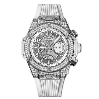 Hublot - 441.NE.2010.RW.1704  Big Bang Unico 42 Titanium / Pavé / White