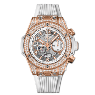 Hublot - 441.OE.2010.RW.1704  Big Bang Unico 42 King Gold / Pavé / White