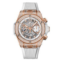 Hublot Big Bang Original 41 Red Gold -  Diamonds / White / Rubber (441.OE.2010.RW.1704)