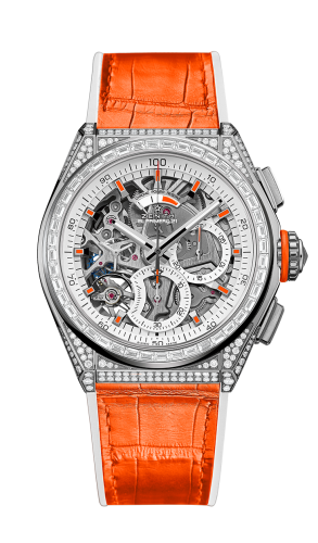 Zenith - 45.9002.9004/76.R591  Defy El Primero 21 White Gold / Skeleton / Alligator / Swizz Beatz