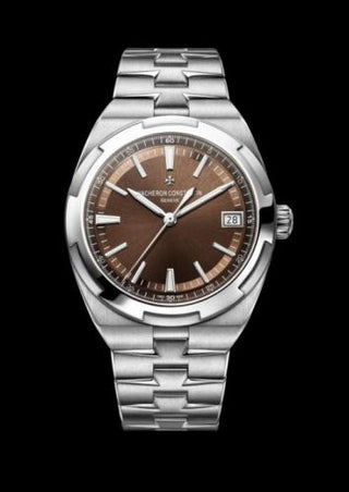 Vacheron Constantin - 4500V-110A-B146  Overseas Date Stainless Steel / Brown