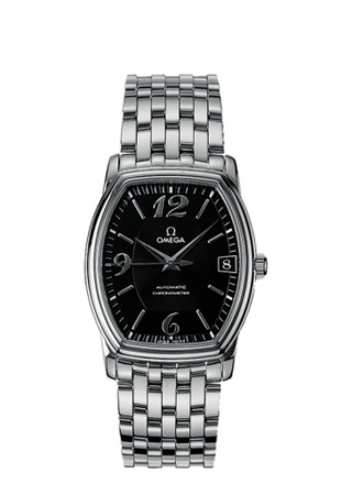 Omega - 4503.51.00  De Ville Prestige Automatic 31.2 Tonneau Stainless Steel / Black / Bracelet