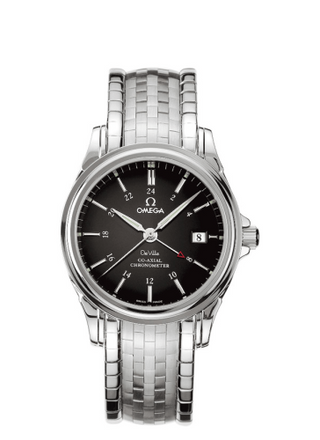 Omega - 4533.51.00  De Ville Co-Axial 38.7 GMT Stainless Steel / Black / Bracelet