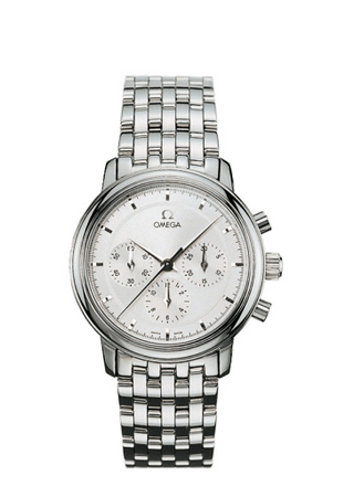 Omega - 4540.31.00  De Ville Prestige Hand Wound 36.1 Chronograph Stainless Steel / Silver / Bracelet