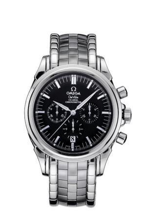 Omega - 4541.50.00  De Ville Co-Axial 41 Chronograph Stainless Steel / Black / Bracelet