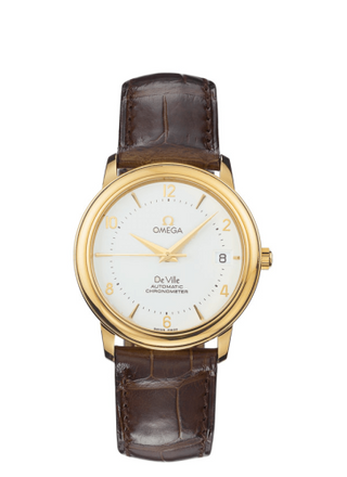 Omega - 4600.30.02  De Ville Prestige Automatic 34.7 Yellow Gold / White