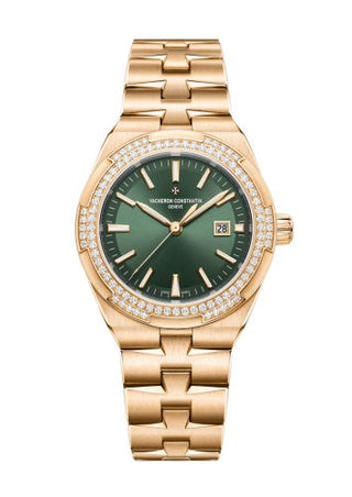 Vacheron Constantin - 4605V/200R-B969  Overseas Automatic 35 Pink Gold - Diamond / Green / Bracelet