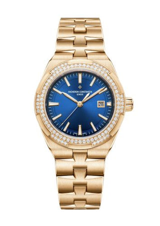 Vacheron Constantin - 4605V/200R-B978  Overseas Automatic 35 Pink Gold - Diamond / Blue / Bracelet