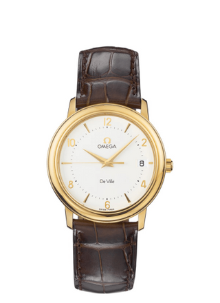 Omega - 4610.30.02  De Ville Prestige Quartz 34.4 Yellow Gold / Silver