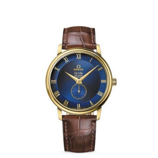 Omega - 4613.80.02  De Ville Prestige Co-Axial 39 Small Seconds Yellow Gold / Blue