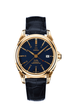 Omega - 4633.80.33  De Ville Co-Axial 38.7 GMT Yellow Gold / Blue