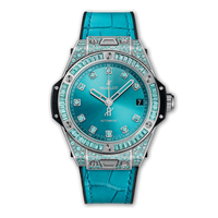 Hublot Big Bang Original 41 Stainless Steel - Diamond / Blue / Alligator (465.WX.897T.LR.0919)