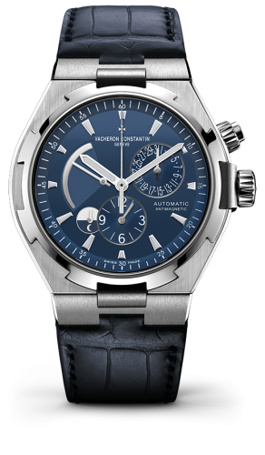 Vacheron Constantin - 47450/000A-9039  Overseas Dual Time Stainless Steel / Blue