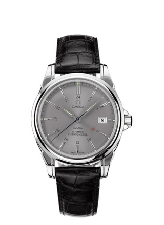 Omega - 4833.40.31  De Ville Co-Axial 38.7 GMT Stainless Steel / Grey