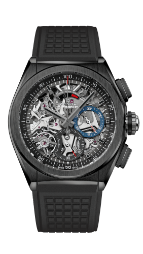 Zenith - 49.9000.9004/78.R782  Defy El Primero 21 Black Ceramic / Skeleton / Rubber