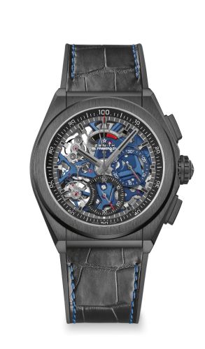 Zenith - 49.9001.9004/78.R915  Defy El Primero 21 Black Ceramic / Skeleton / Alligator / Boutique Edition