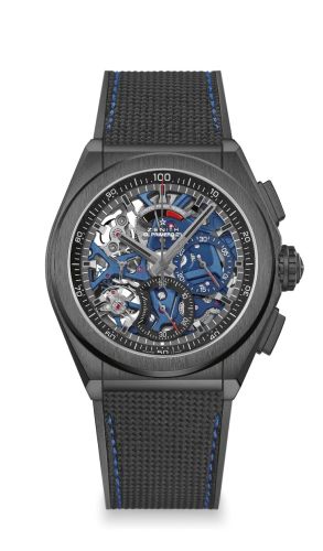 Zenith - 49.9001.9004/78.R916  Defy El Primero 21 Black Ceramic / Skeleton / Cordura / Boutique Edition