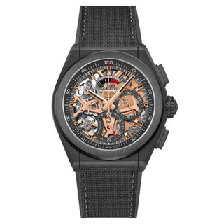 Zenith - 49.9005.9004.72.R921  Defy El Primero 21 Black Ceramic / Skeleton / Cordura / Park Lane