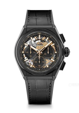 Zenith - 49.9011.9004/18.R582  Defy El Primero 21 Black Ceramic / Skeleton / Bracelet