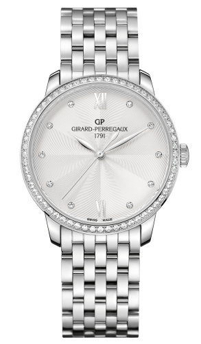 Girard-Perregaux - 49523D11A171-11A  1966 36mm Stainless Steel / Diamond / Silver / Bracelet